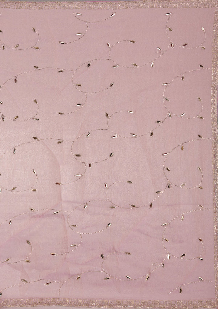 Lavender Stonework (Gold) Tissue Saree-koskii