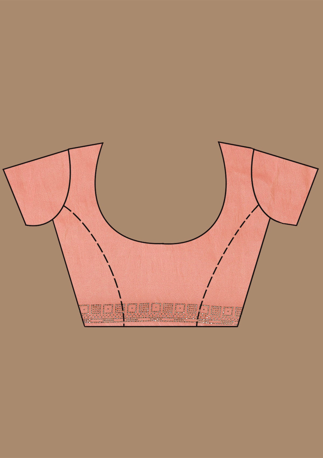 Rust Stonework (Gold) Tissue Saree_koskii