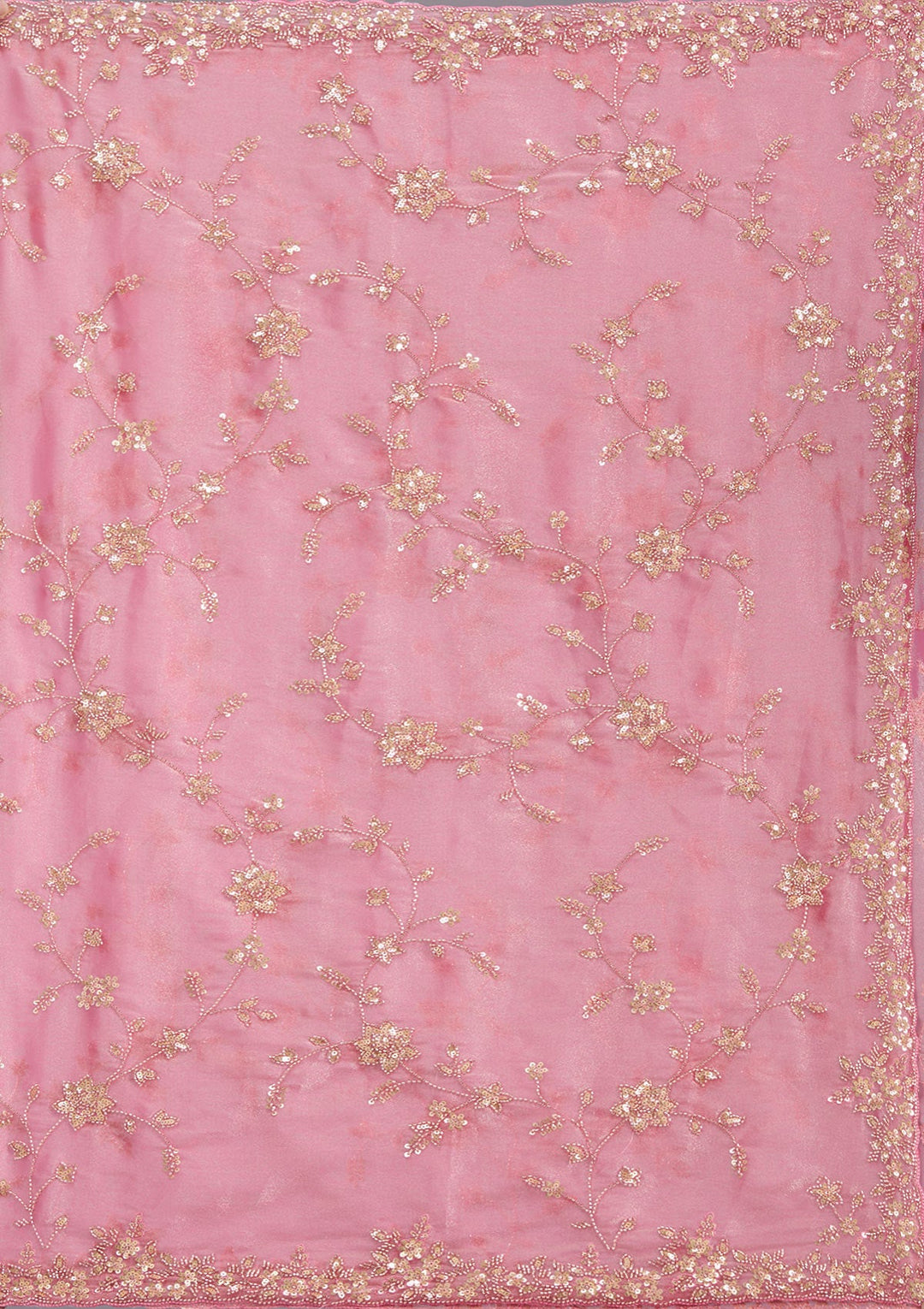 Pink Cutdana Tissue Saree-koskii
