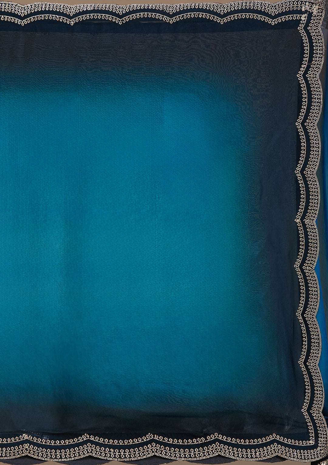 Blue Stonework (Gold) Tissue Saree_koskii