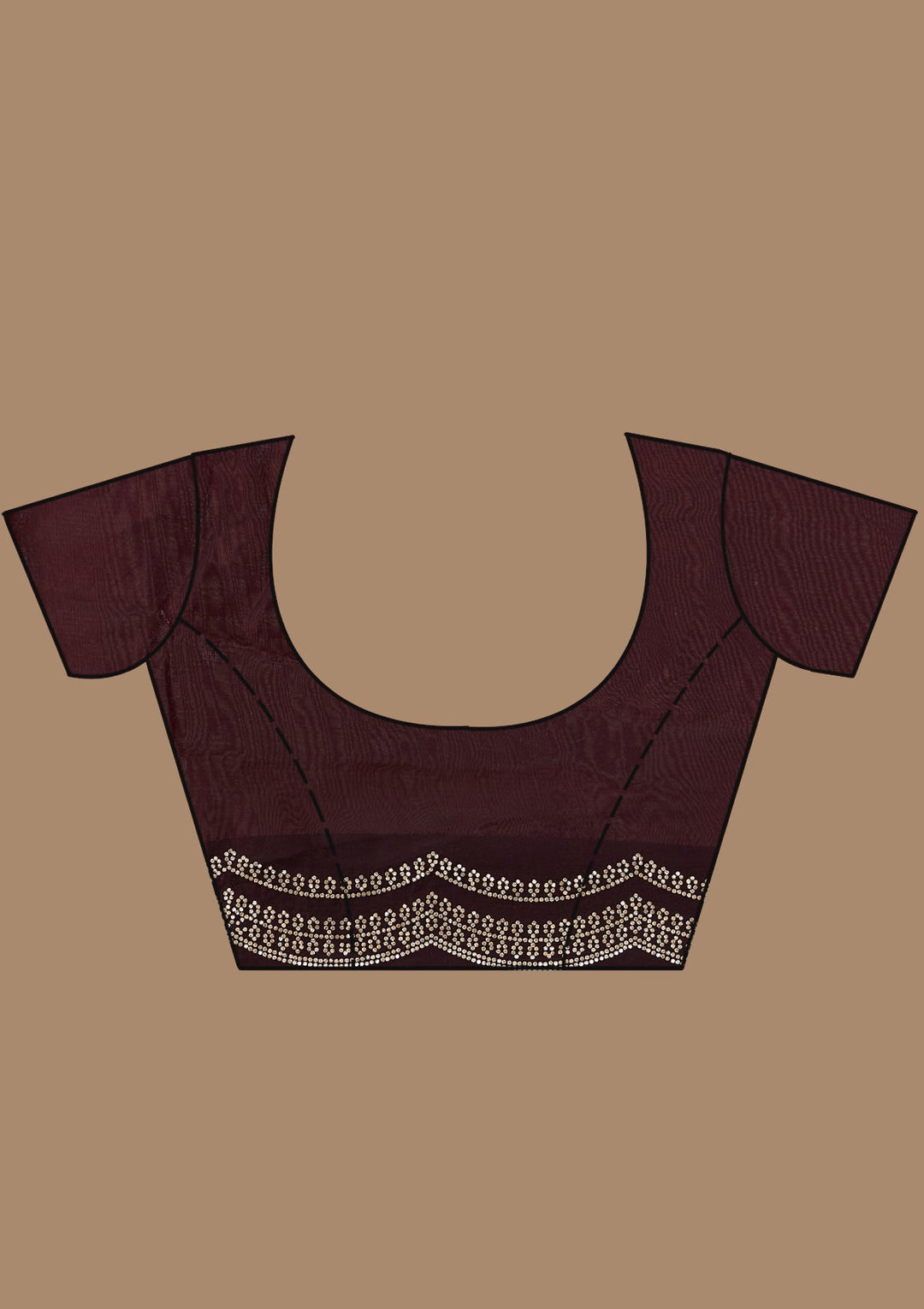 Red Stonework (Gold) Tissue Saree_koskii