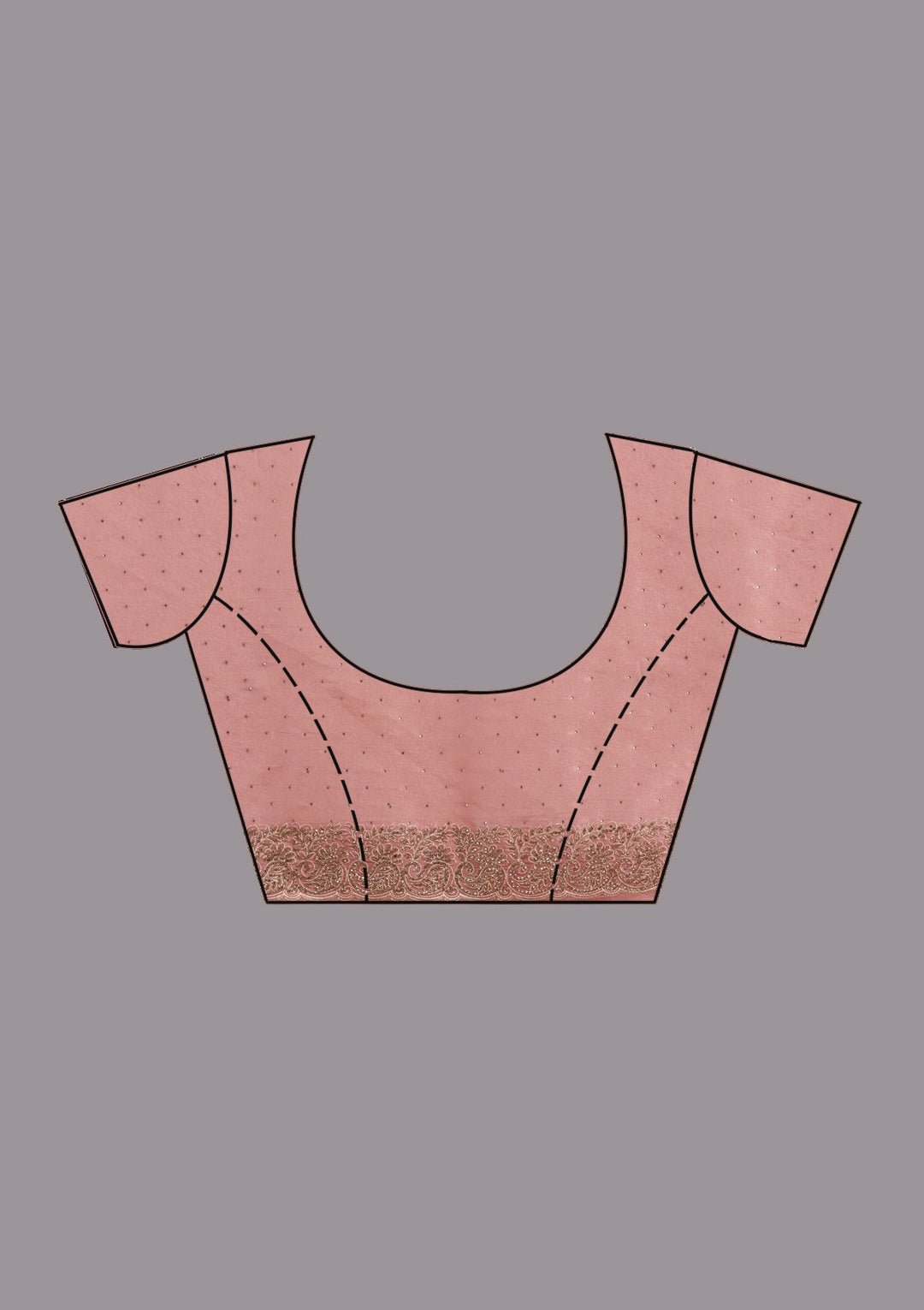 Onion Pink Cording Tissue Saree-koskii