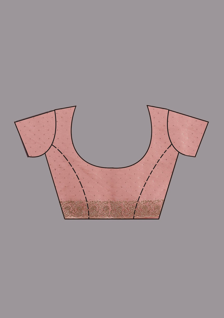 Onion Pink Cording Tissue Saree-koskii