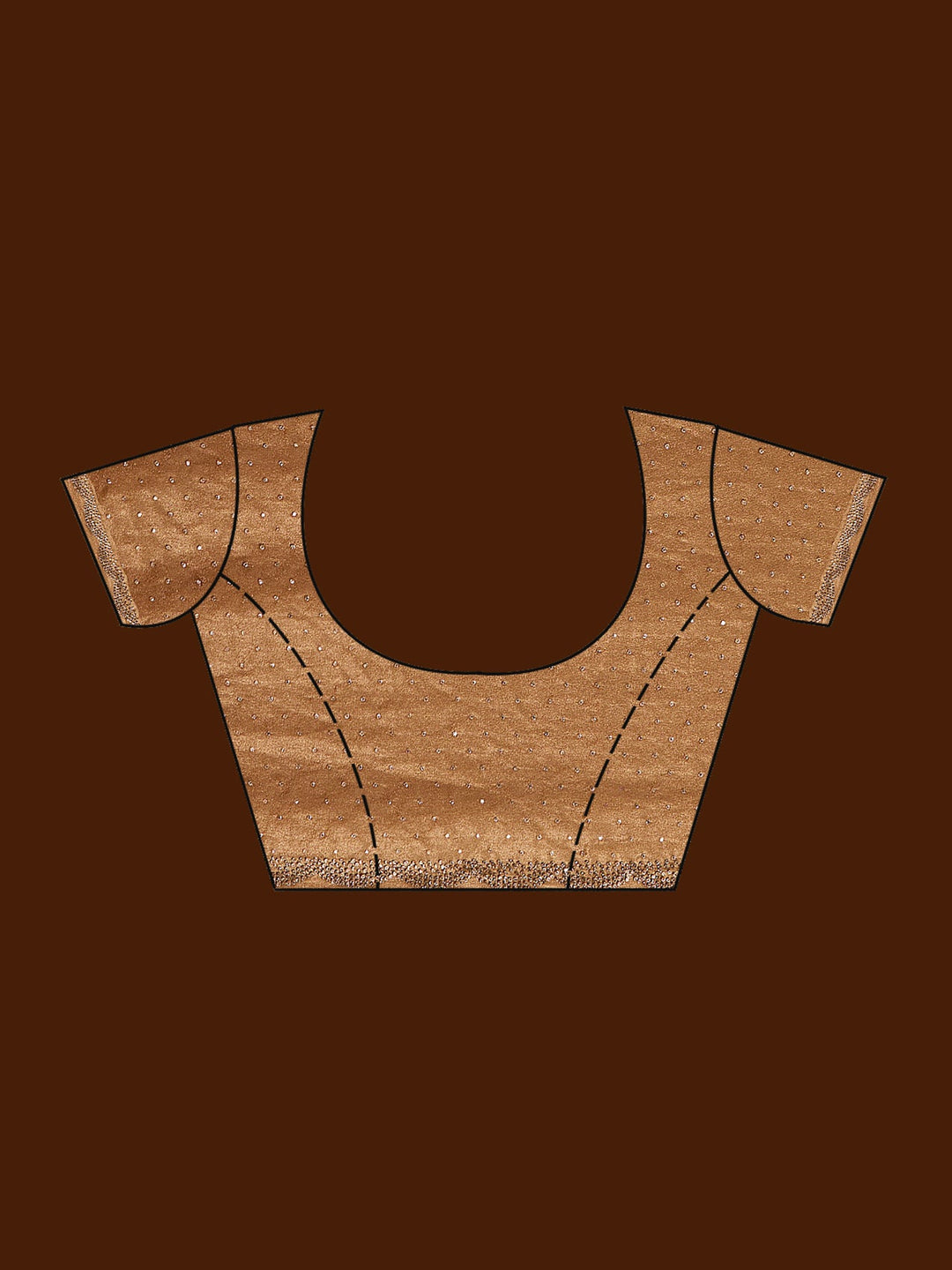 Light Grey Stonework (Gold) Satin Saree-Koskii