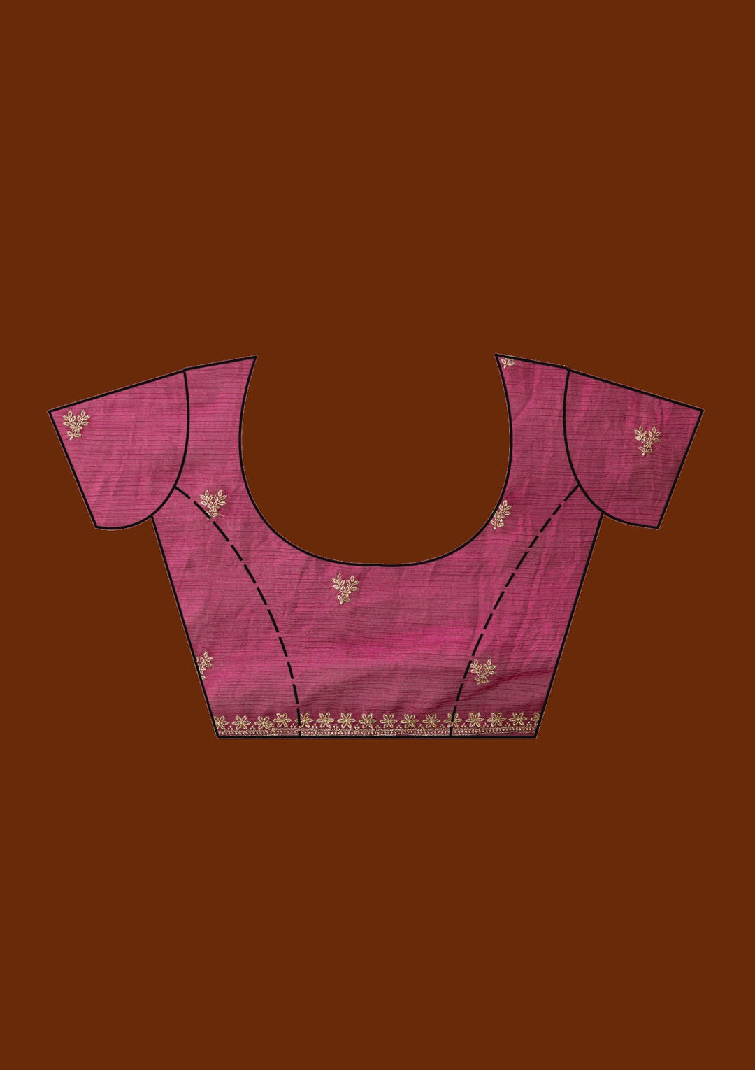 Wine Zariwork (Gold) Tissue Saree-koskii