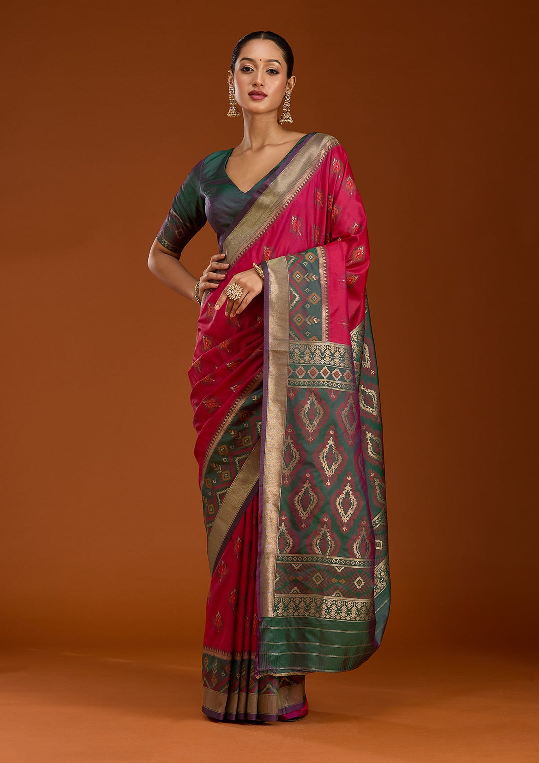 Magenta Pink Kanjivaram Art Silk Silk_Saree-Koskii