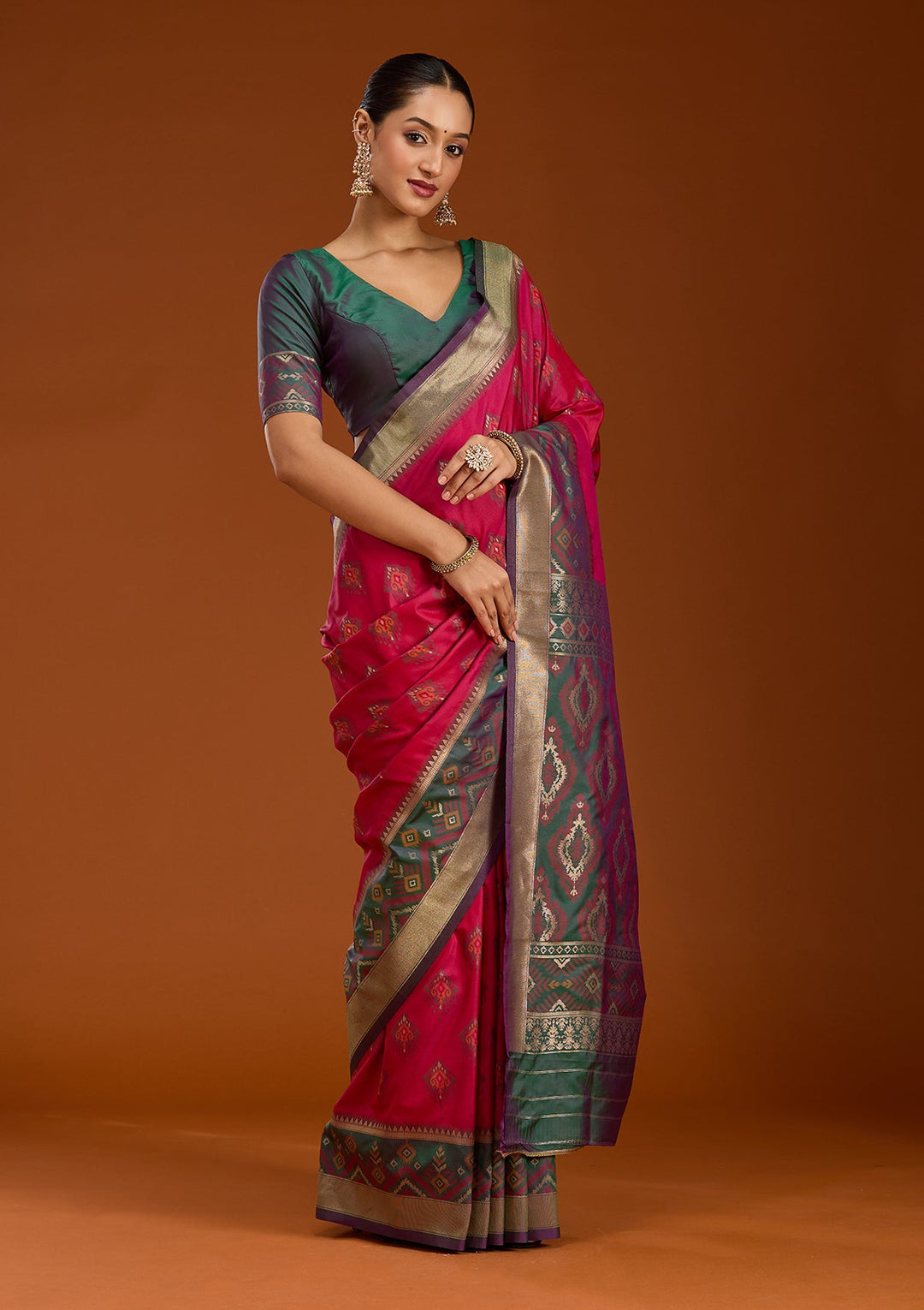 Magenta Pink Kanjivaram Art Silk Silk_Saree-Koskii