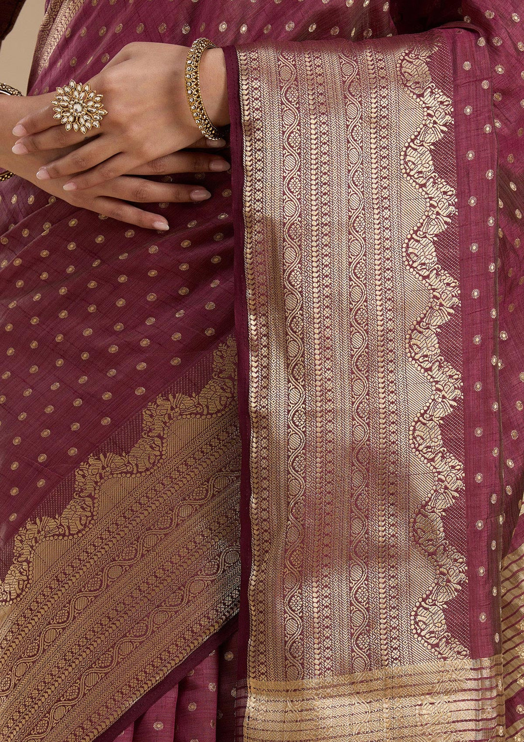 Brown Kanjivaram Silk Saree-koskii