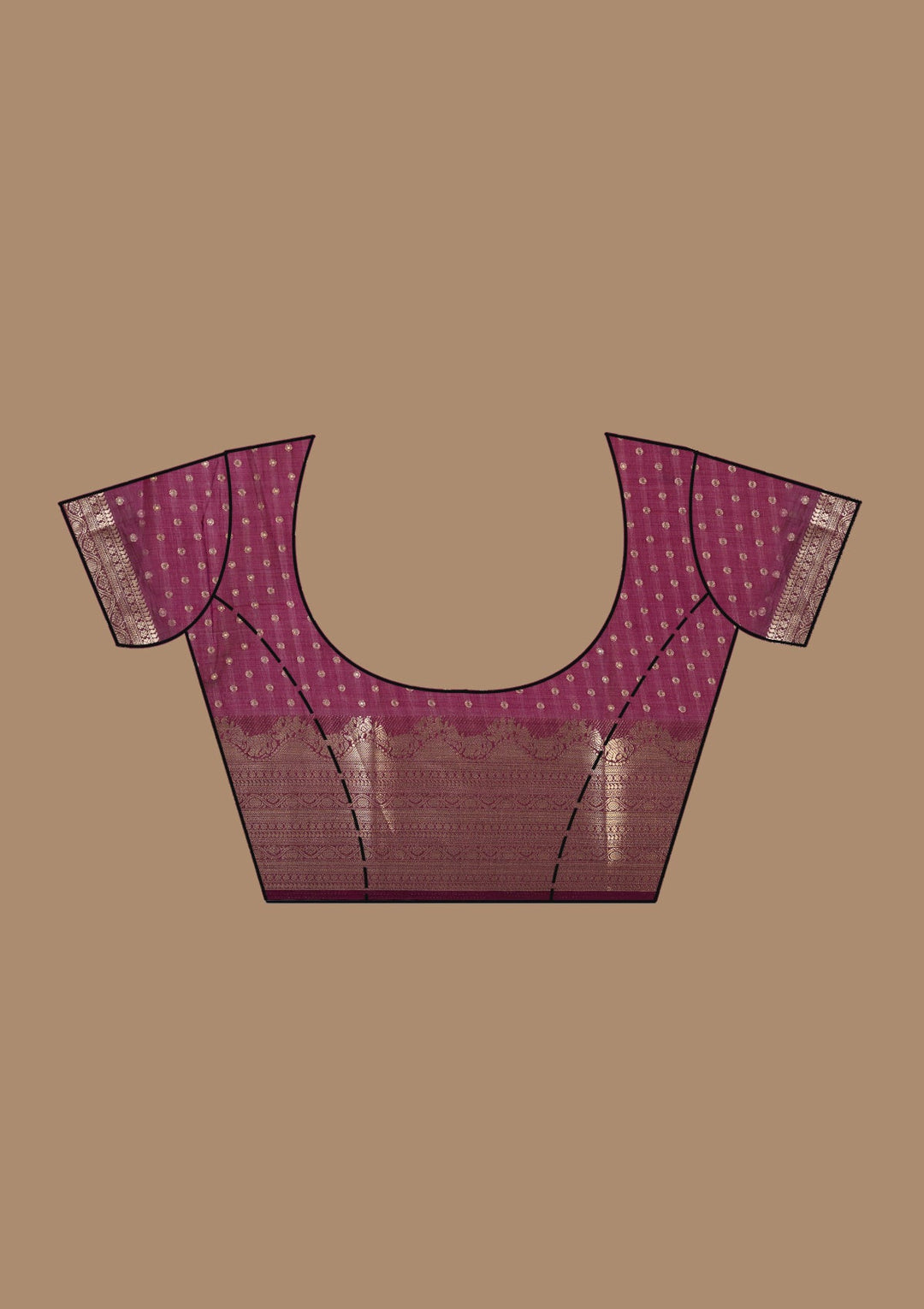 Brown Kanjivaram Silk Saree-koskii