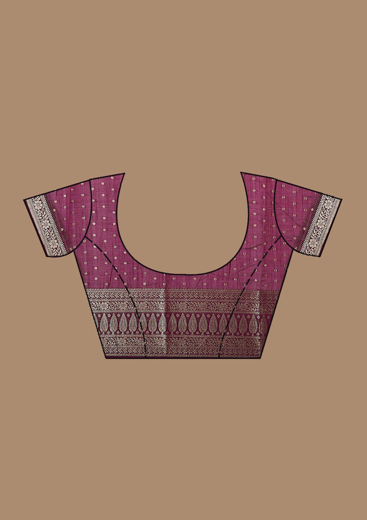 Maroon Zariwork (Gold) Silk Silk_Saree-koskii