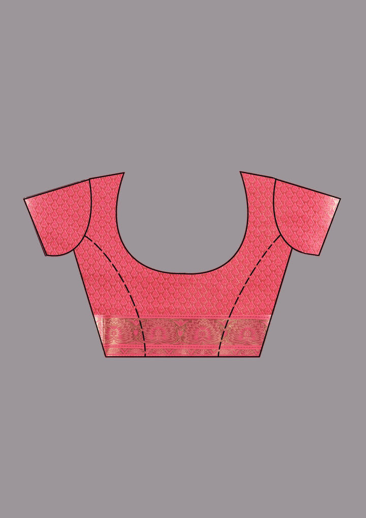 Pink Zariwork Art Silk Saree-koskii