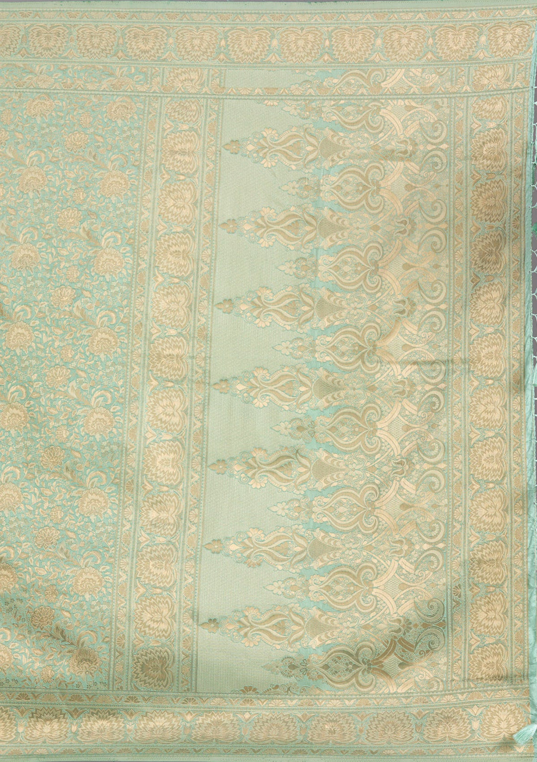 Pista Green Zariwork Art Silk Saree-koskii