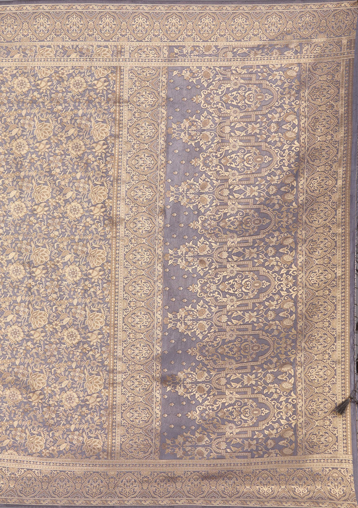 Lavender Zariwork Art Silk Saree-koskii