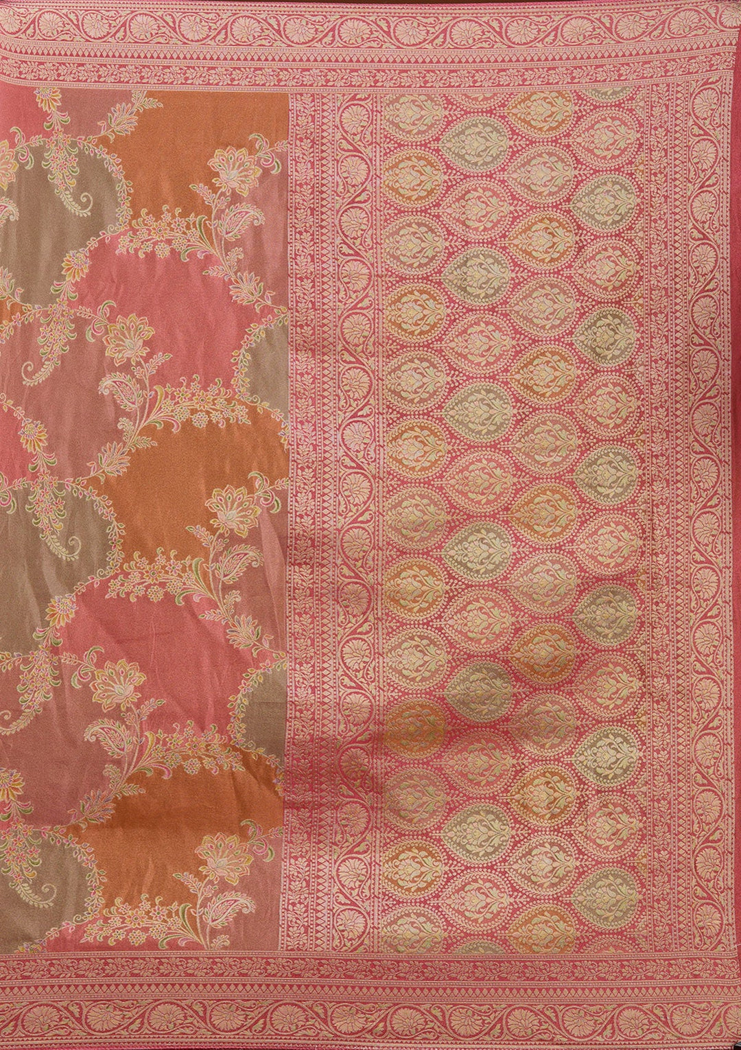 Pink Cutdana Chiffon Silk_Saree_koskii