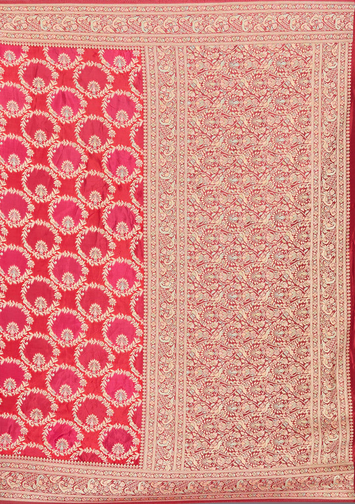 Red Banarasi Silk Saree-koskii