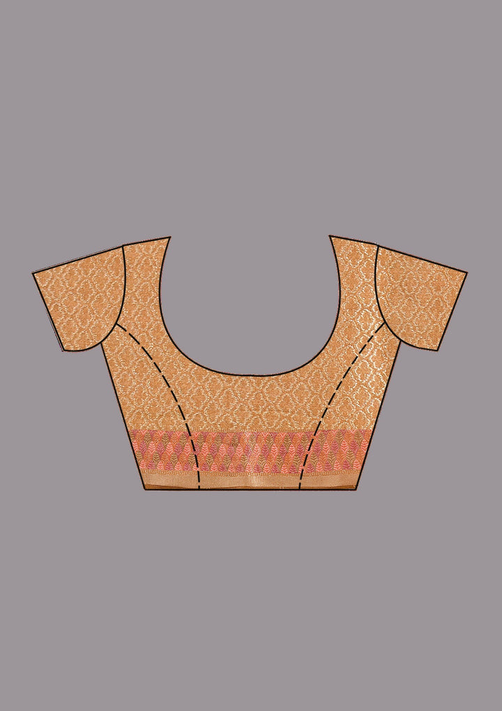 Gold Banarasi Silk Saree-koskii