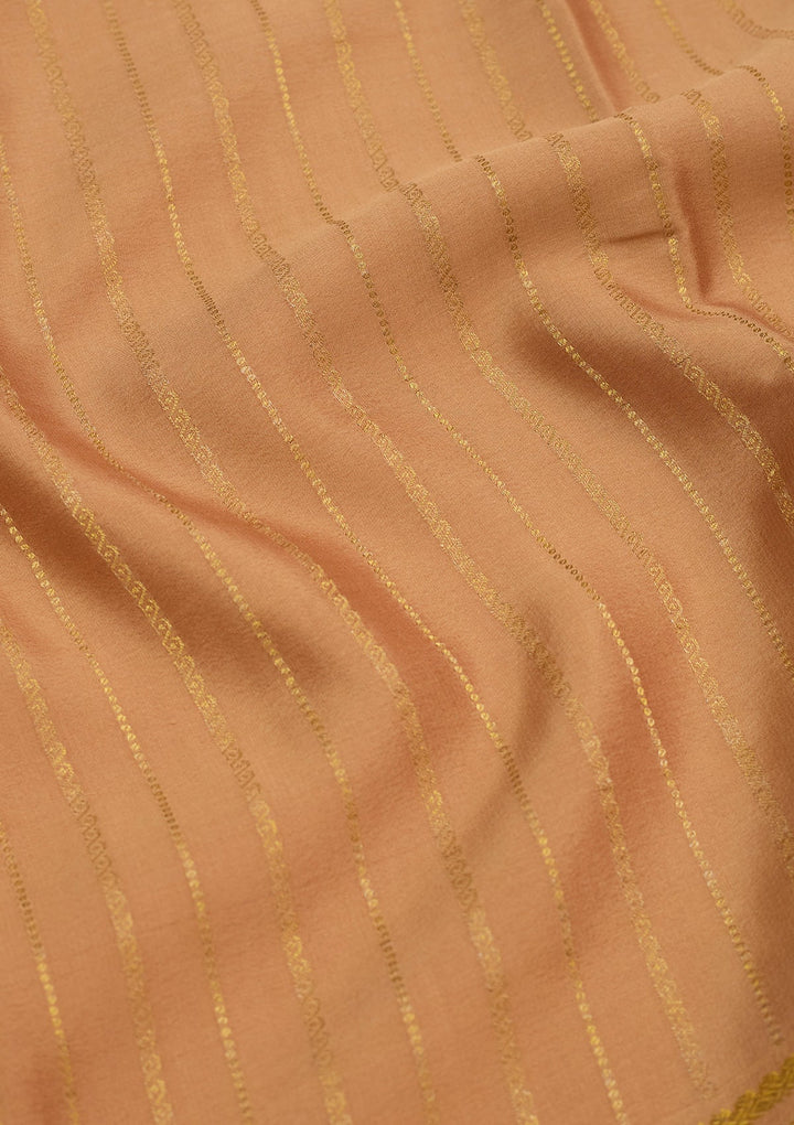 Gold Zariwork Pure Crepe Silk Saree-Koskii