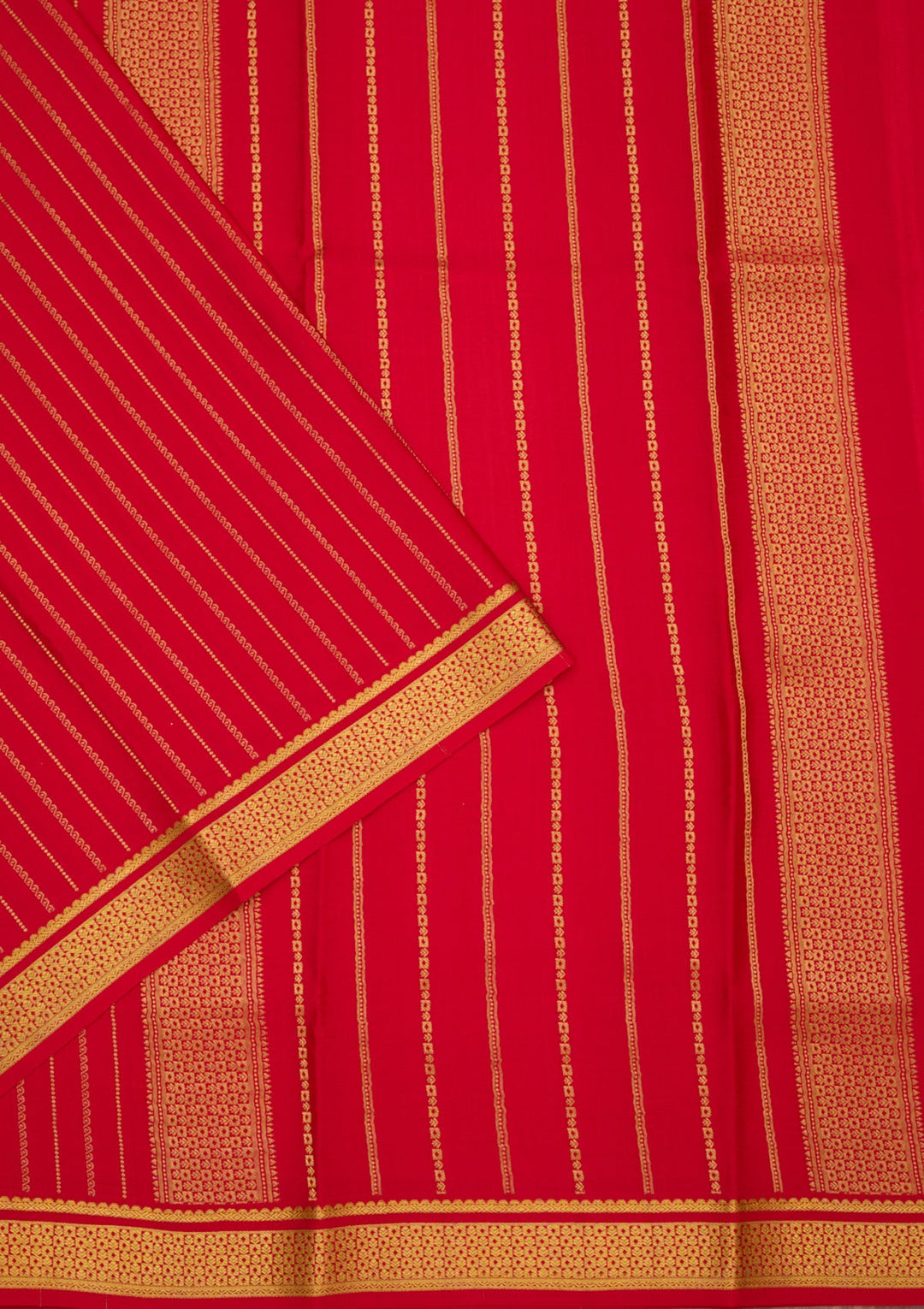 Red Zariwork Pure Crepe Silk Saree-Koskii