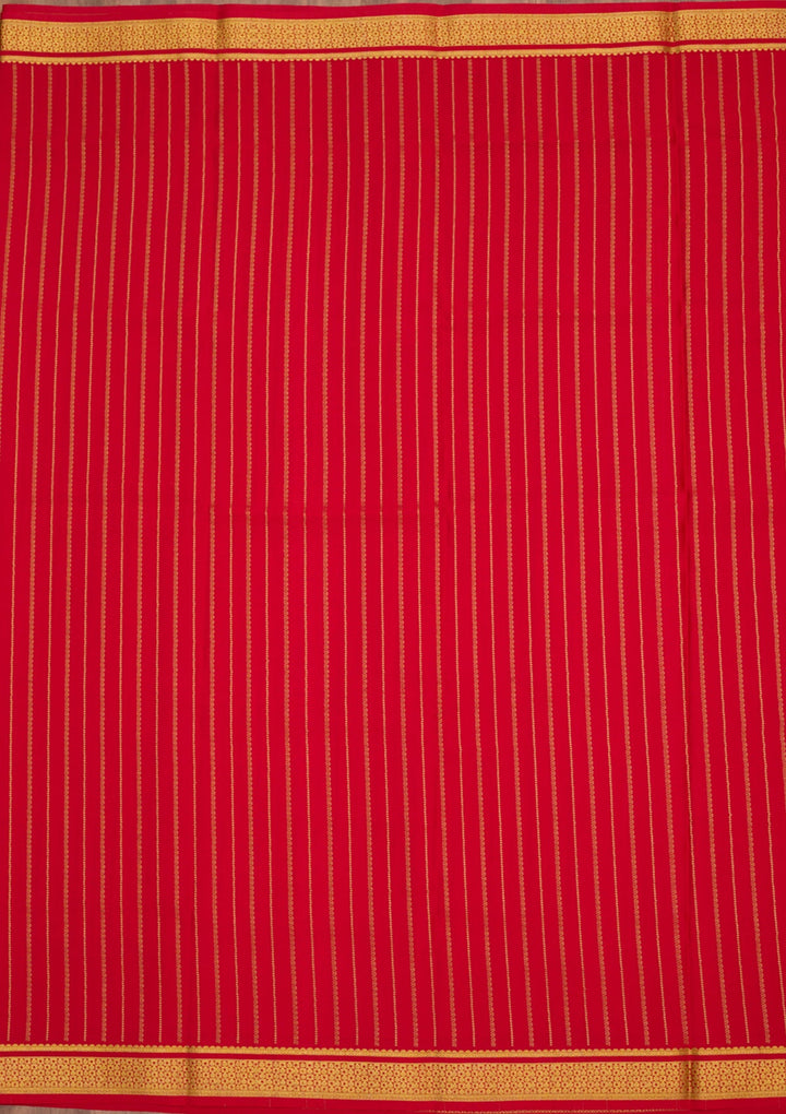 Red Zariwork Pure Crepe Silk Saree-Koskii