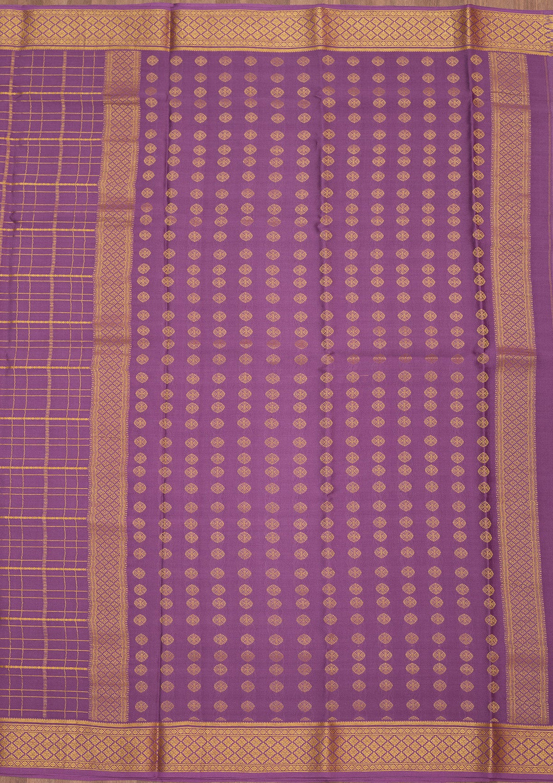 Light Lavender Zariwork Pure Crepe Silk Saree-Koskii