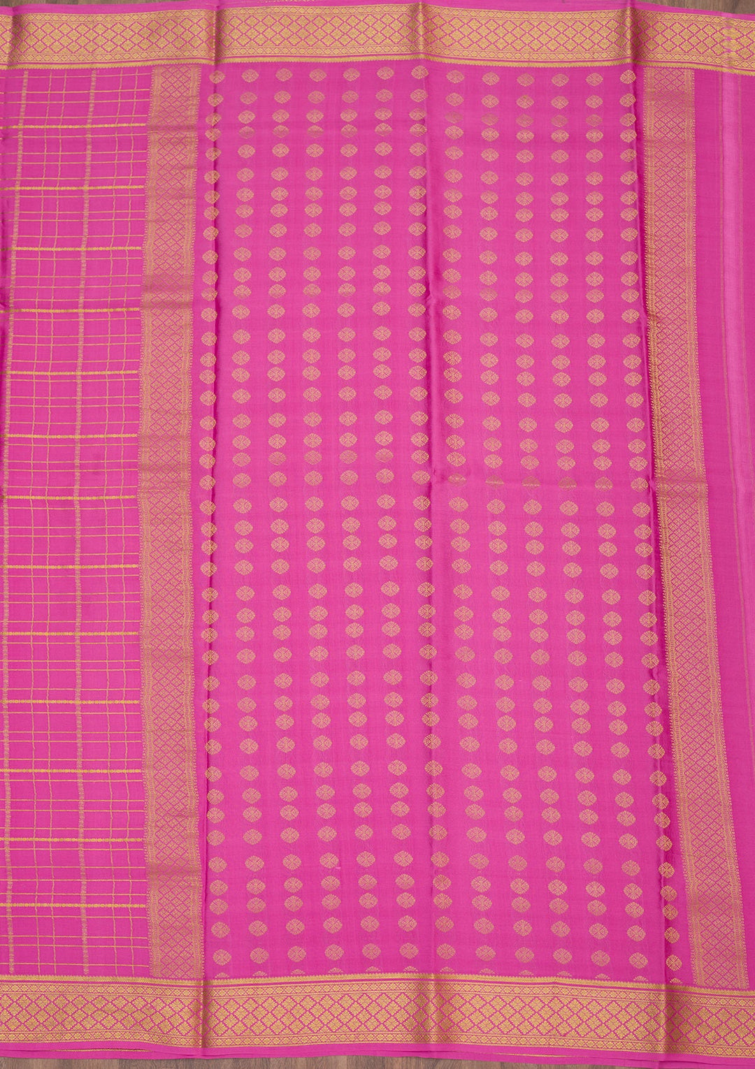 Onion Pink Zariwork Pure Crepe Silk Saree-Koskii