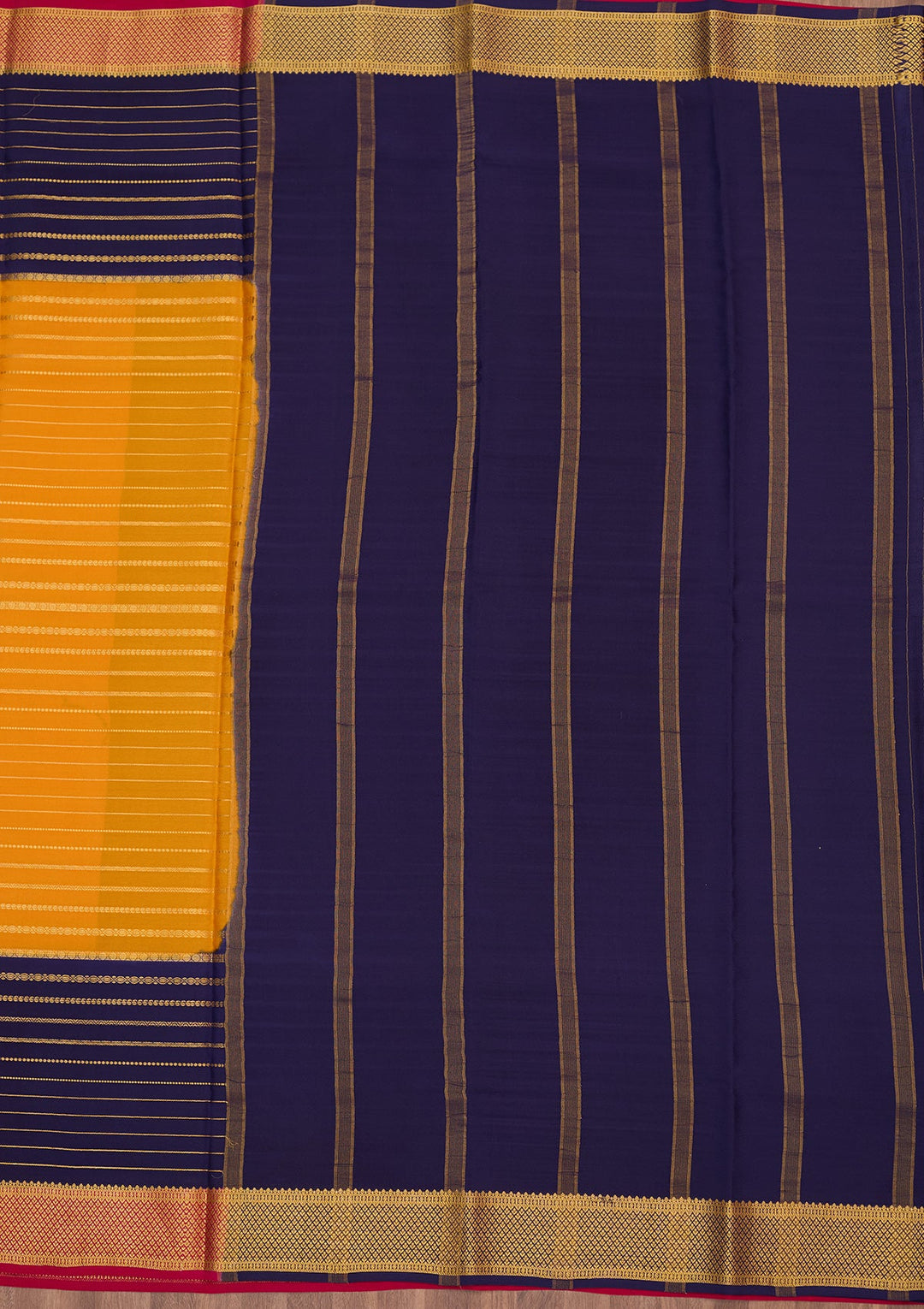 Orange Zariwork Pure Crepe Silk Saree-Koskii