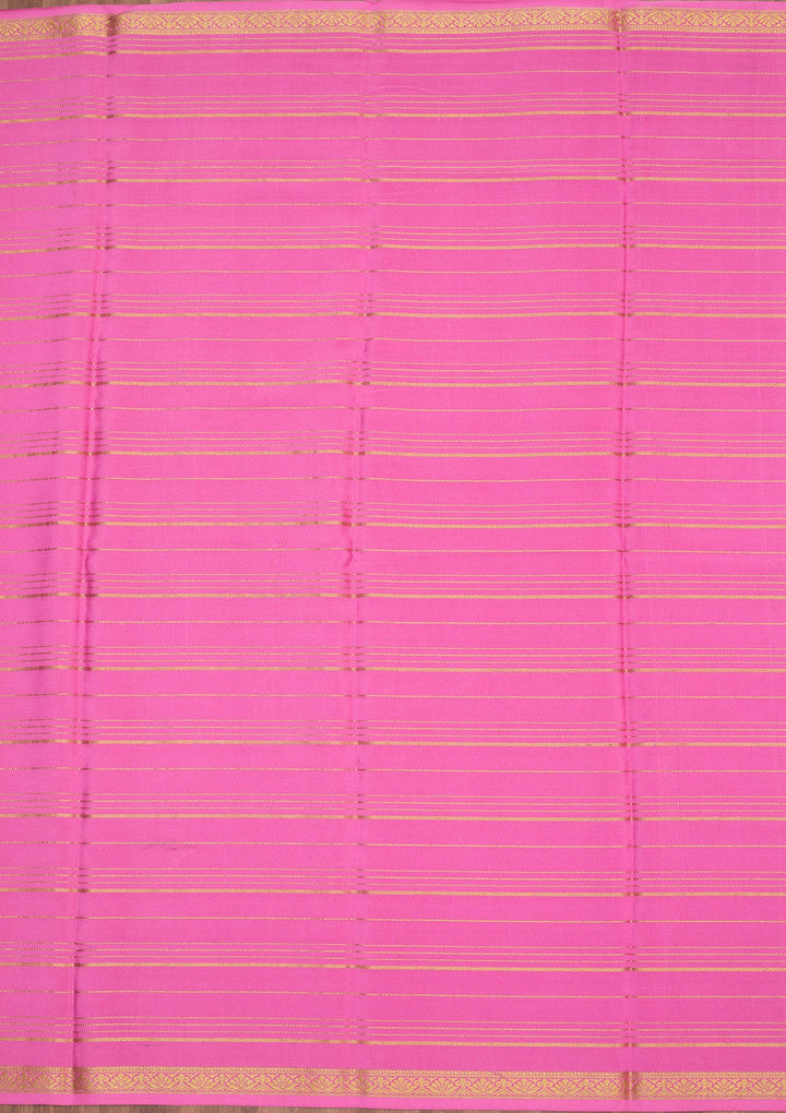 Onion Pink Zariwork Pure Crepe Silk Saree-Koskii