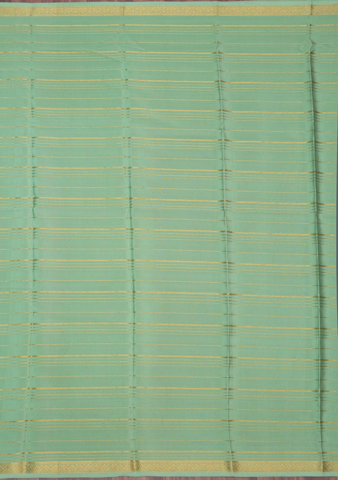 Sea Green Zariwork Pure Crepe Silk Saree-Koskii
