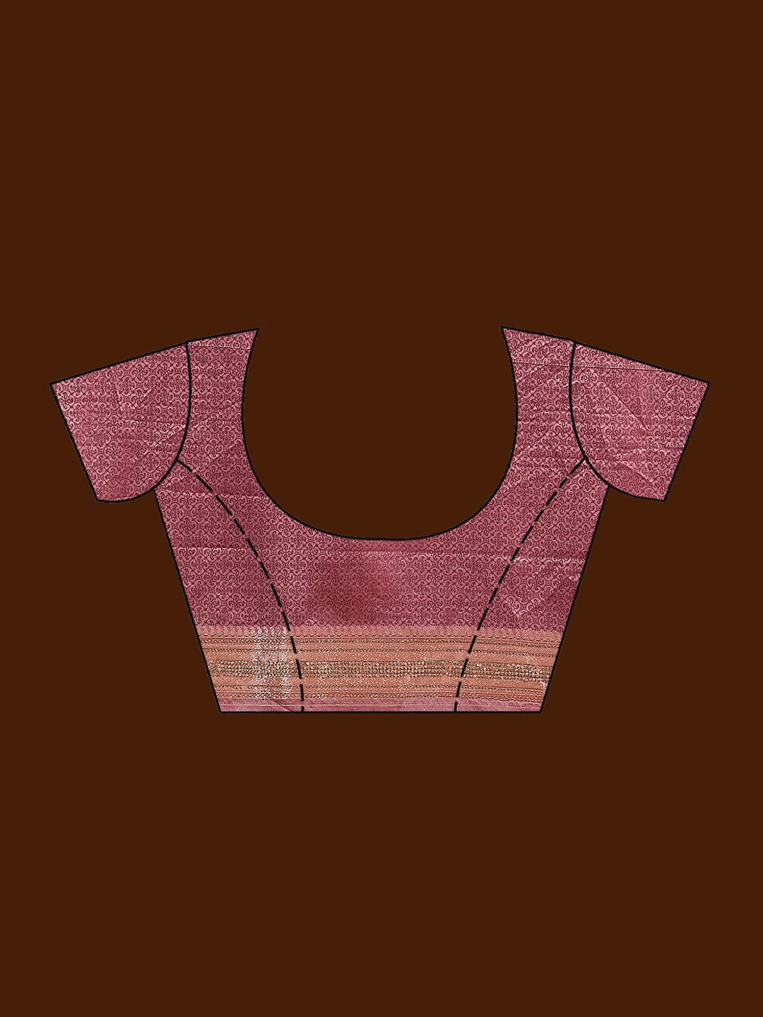 Mauve Stonework (Gold) Silk Saree-Koskii