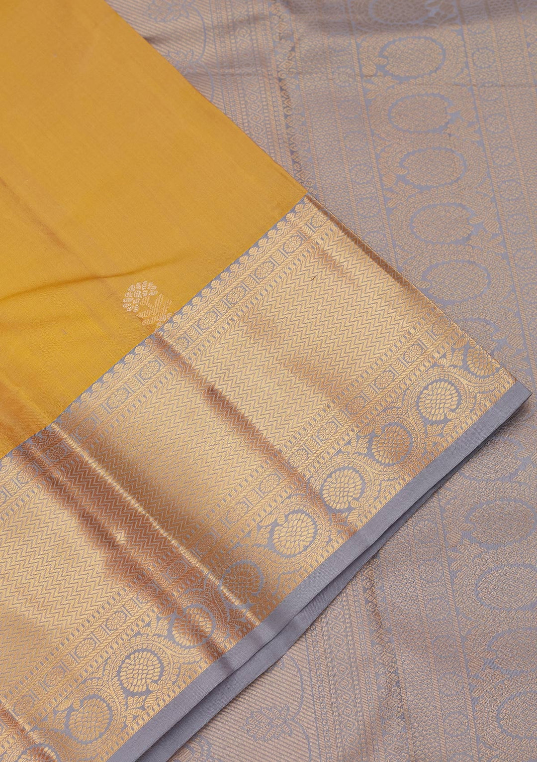 Lemon Yellow Zariwork Pure Silk Saree-koskii