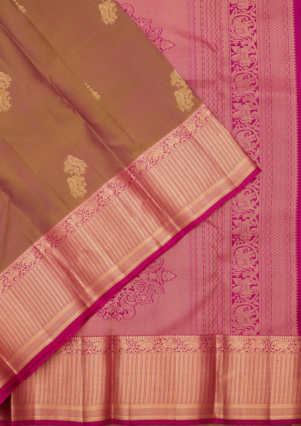 Mehendi Zariwork Silk Saree-koskii