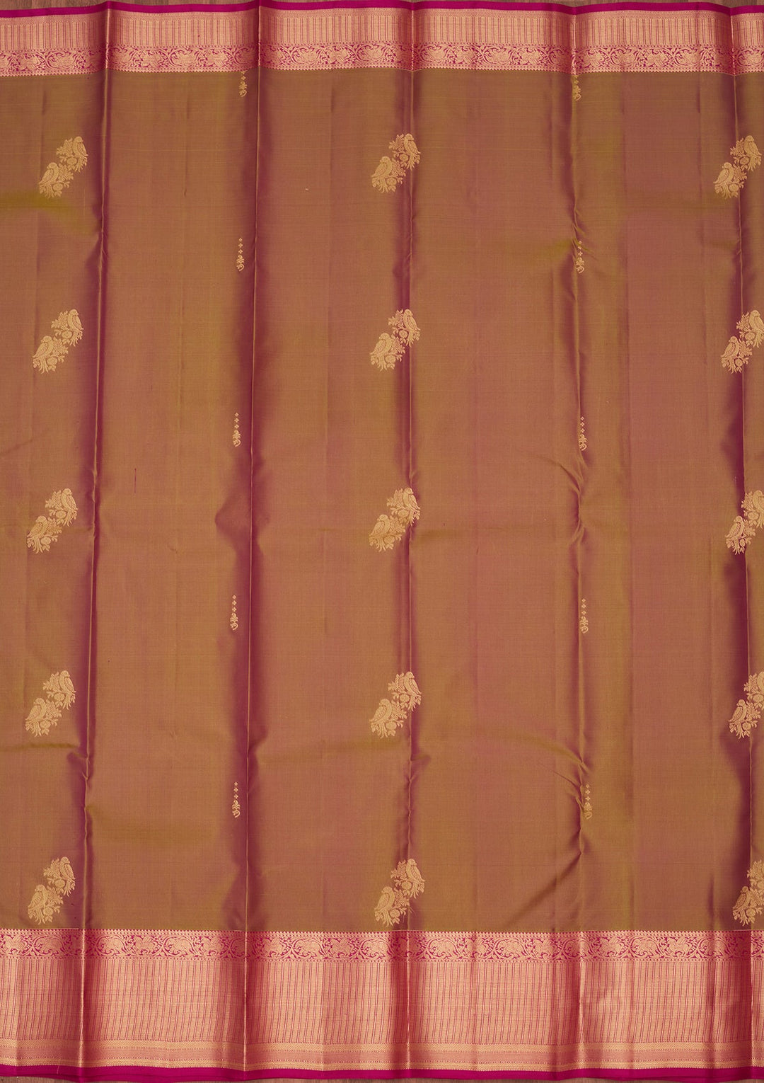 Mehendi Zariwork Silk Saree-koskii