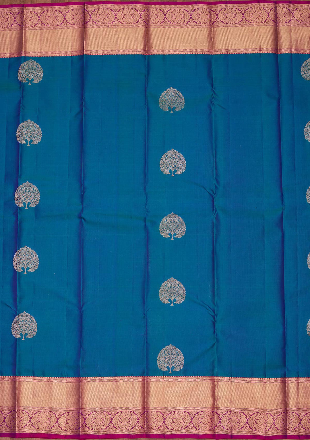 Blue Zariwork Silk Saree-koskii