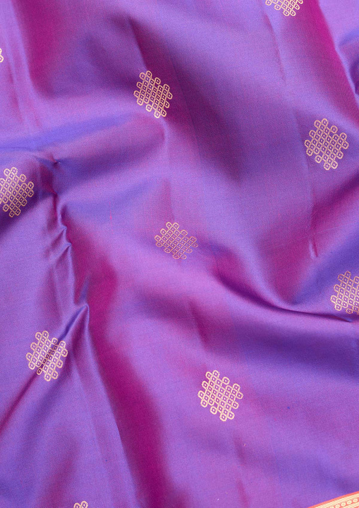 Purple Zariwork Silk Saree-koskii