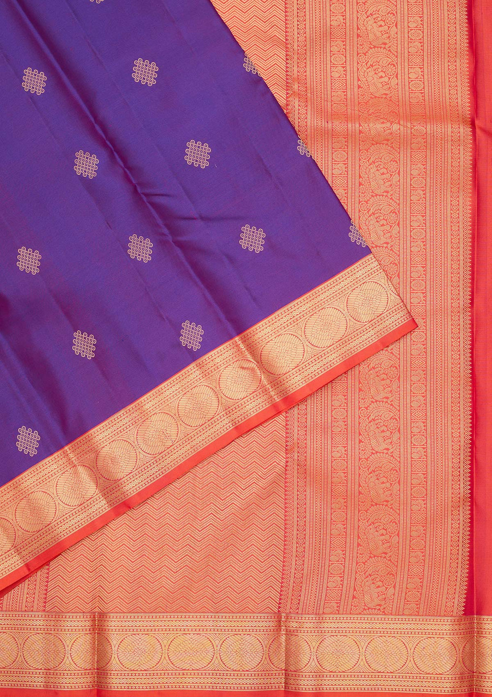 Purple Zariwork Silk Saree-koskii