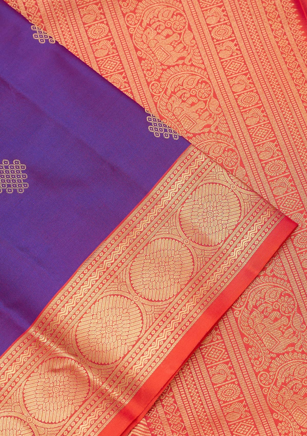 Purple Zariwork Silk Saree-koskii