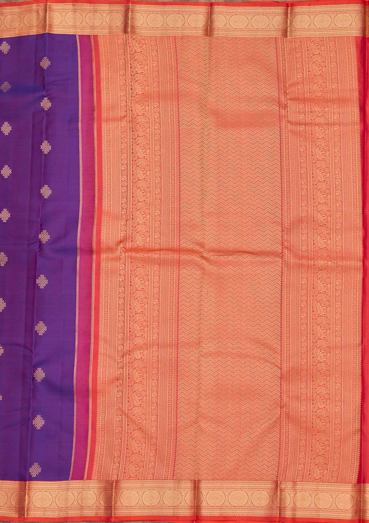 Purple Zariwork Silk Saree-koskii