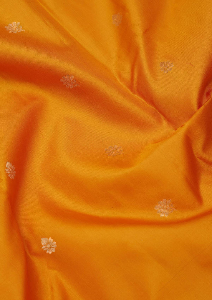 Mustard Zariwork Pure Silk Saree-koskii