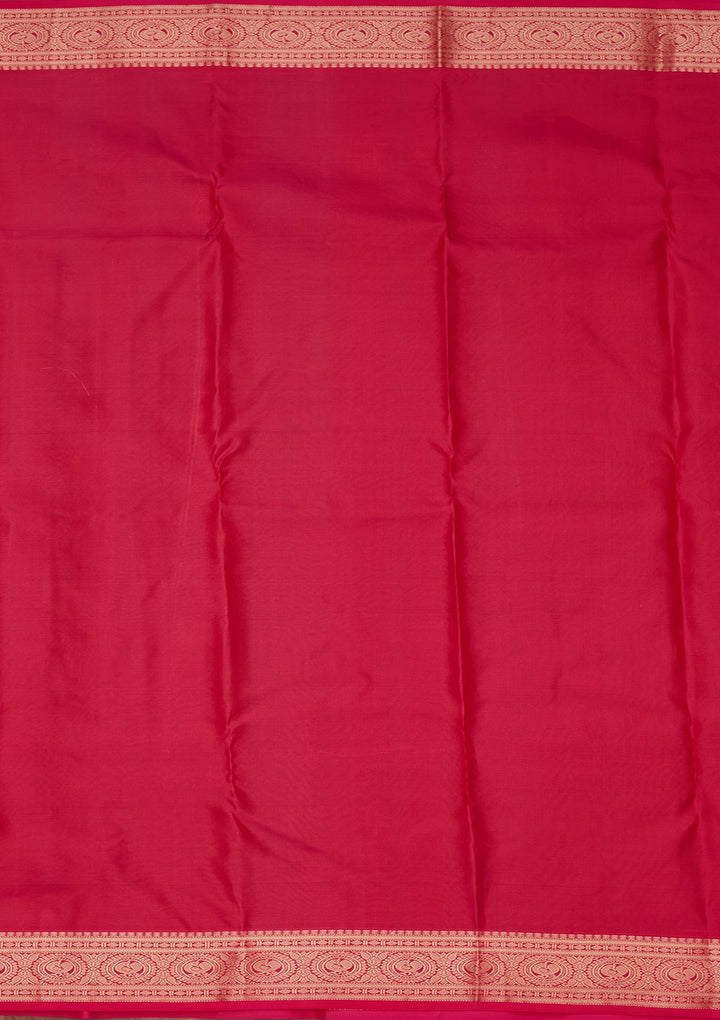 Peacock Blue Zariwork Pure Silk Saree-koskii