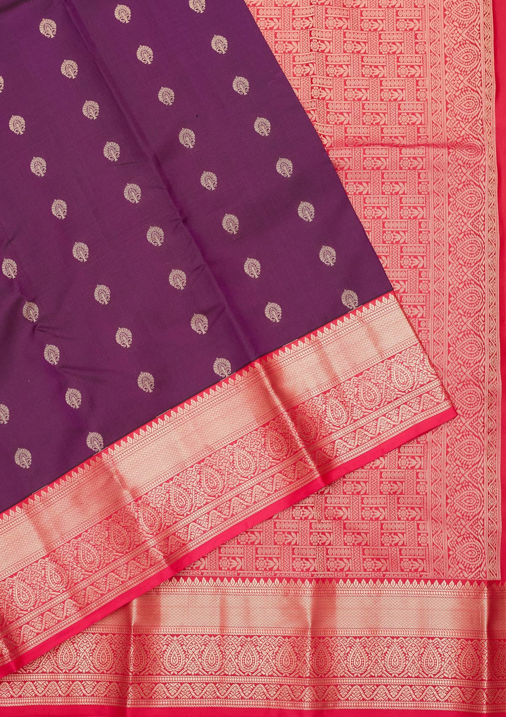 Purple Zariwork Pure Silk Saree-koskii