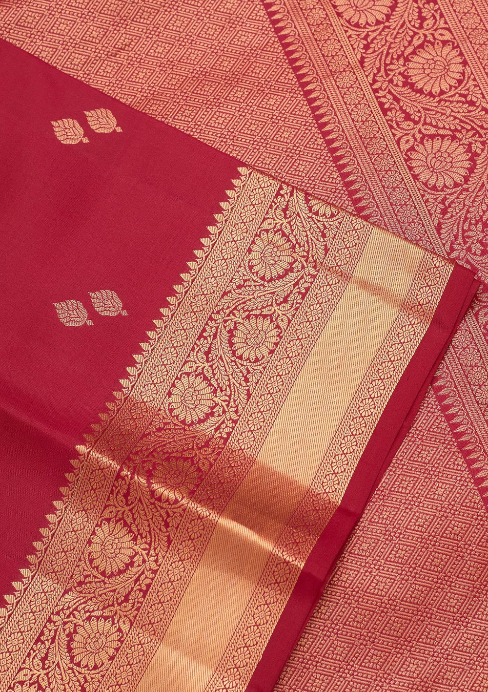 Rani Pink Zariwork Pure Silk Saree-koskii