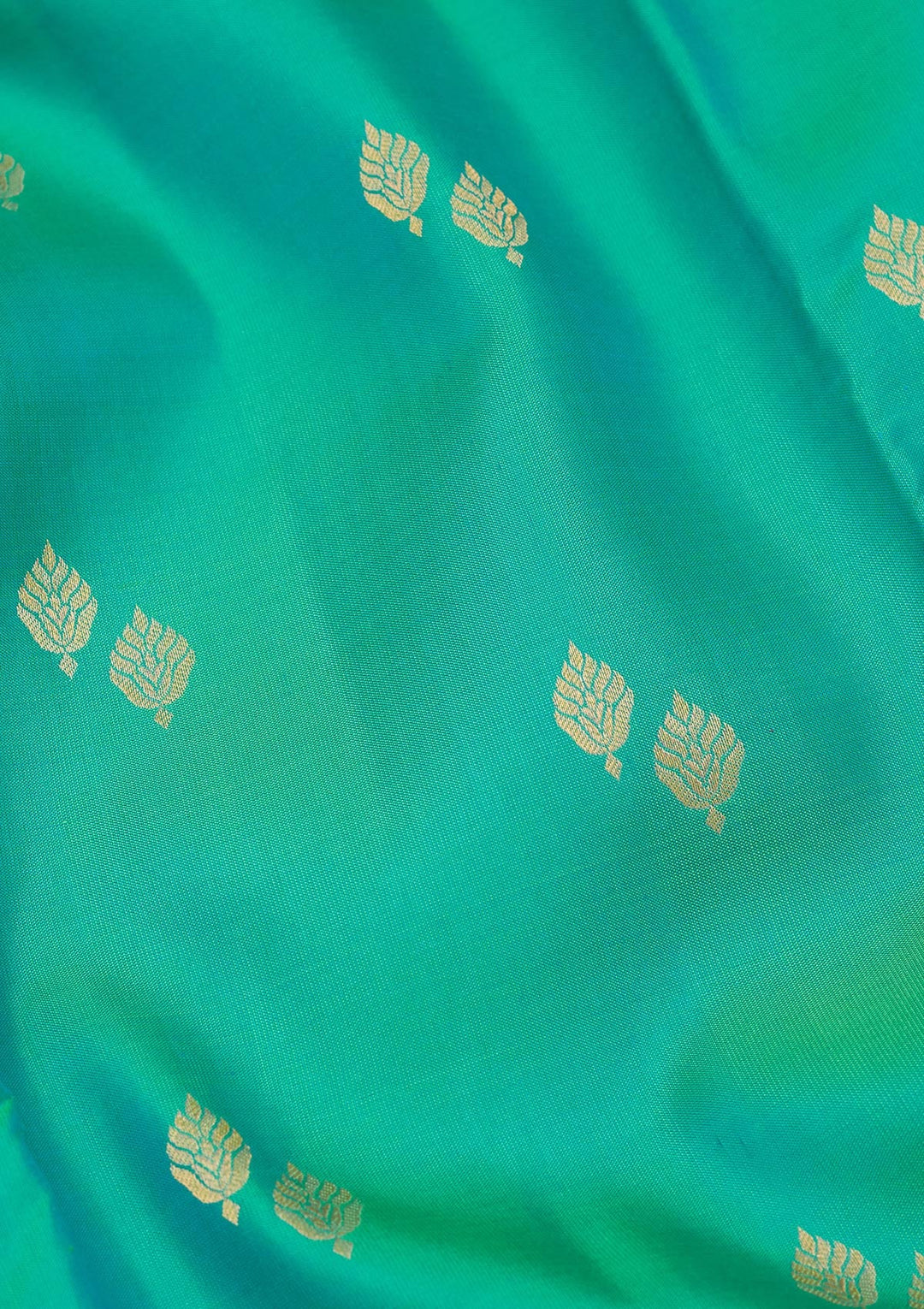 Sea Green Zariwork Pure Silk Saree-koskii