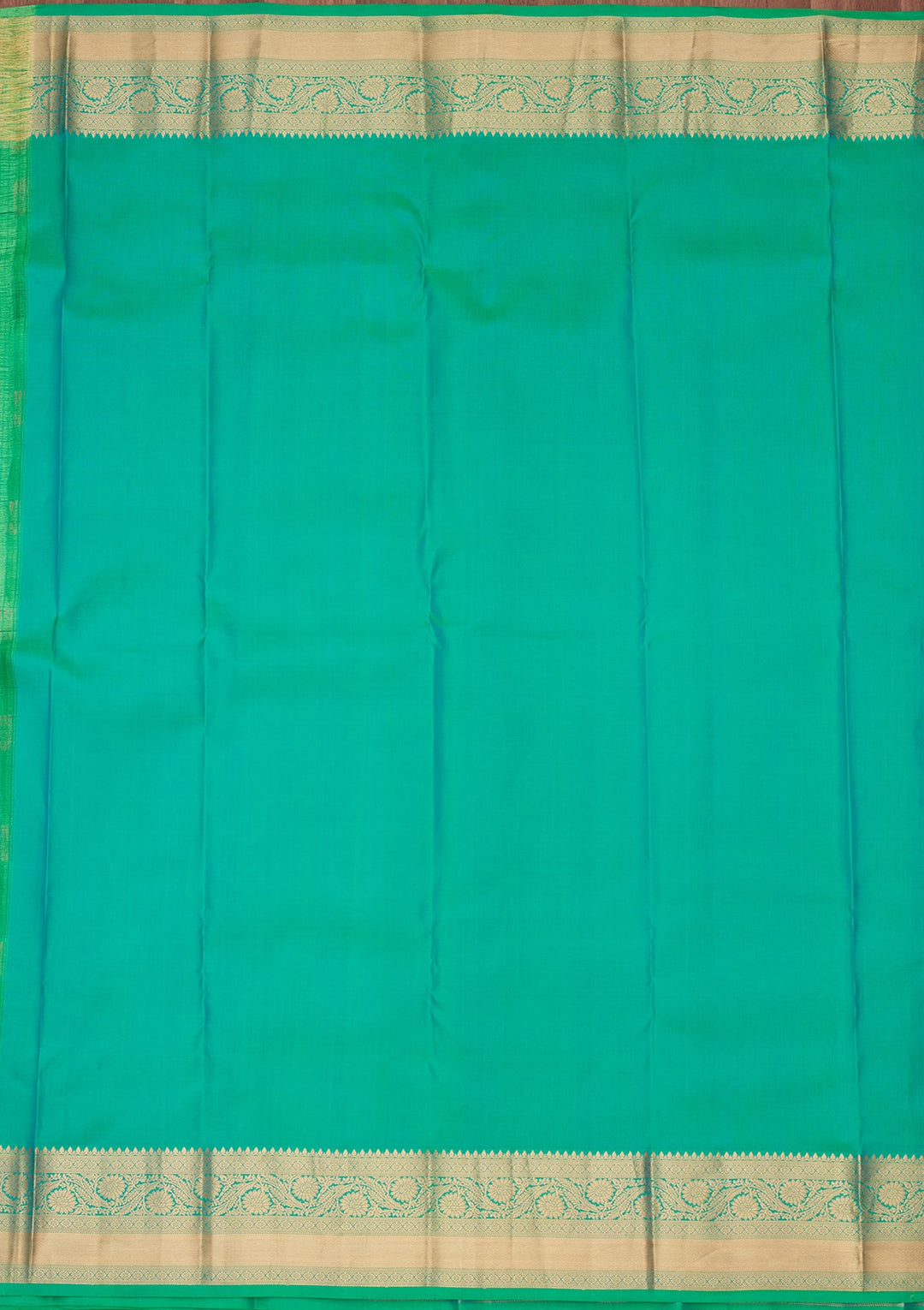 Sea Green Zariwork Pure Silk Saree-koskii