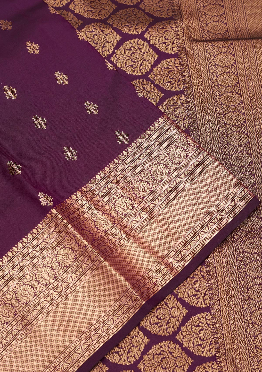 Purple Zariwork Pure Silk Saree-koskii