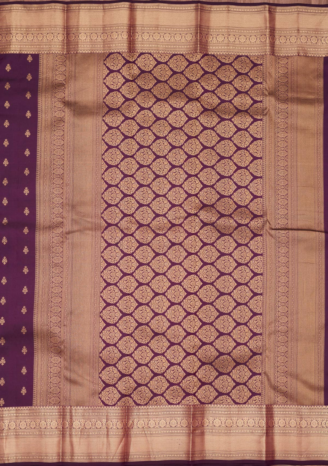 Purple Zariwork Pure Silk Saree-koskii