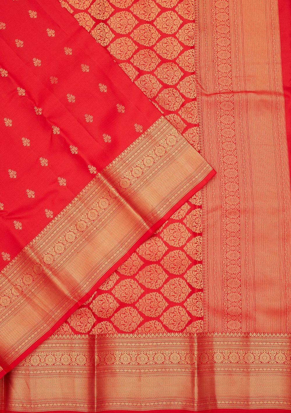 Red Zariwork Pure Silk Saree-koskii