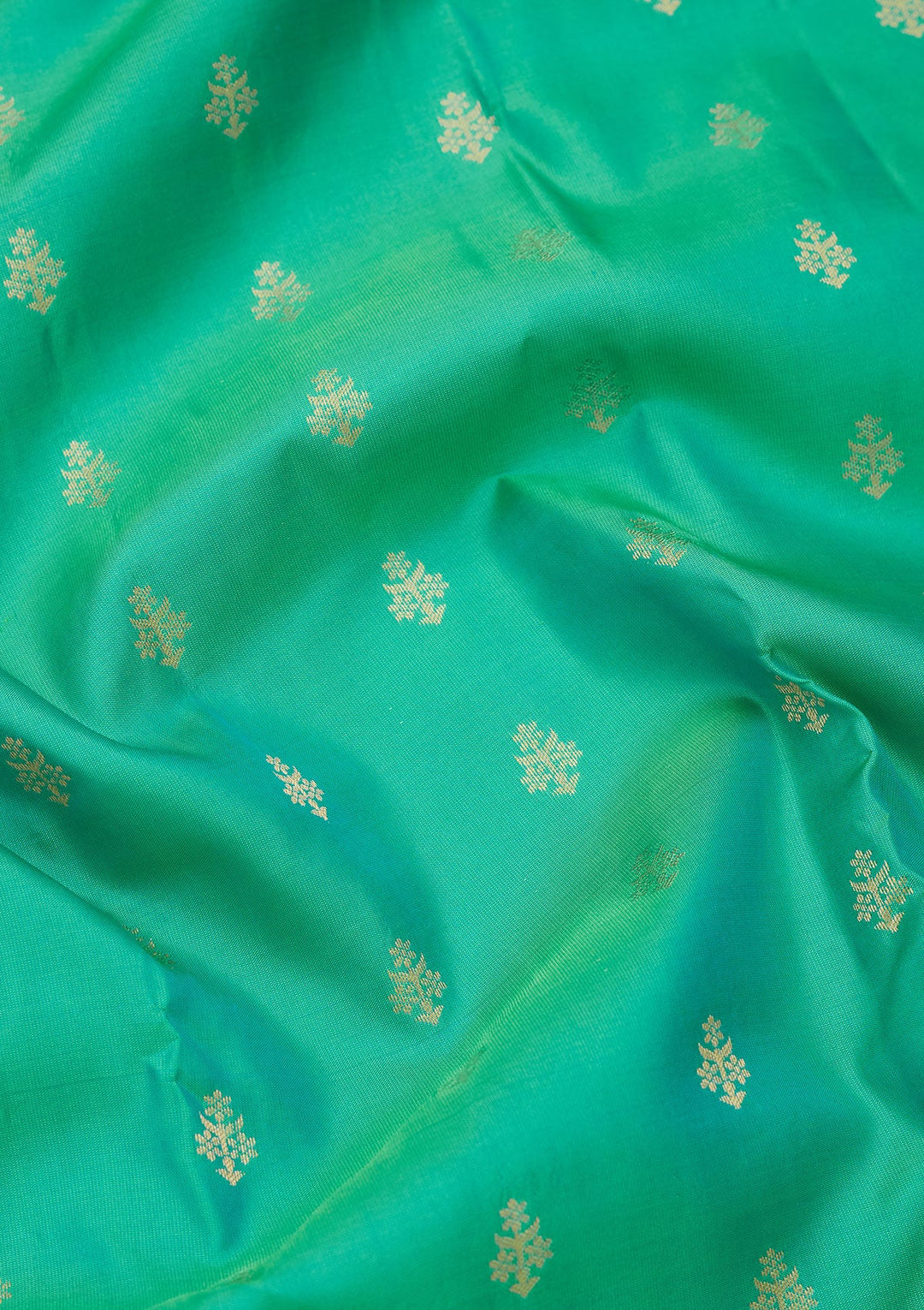 Sea Green Zariwork Pure Silk Saree-koskii