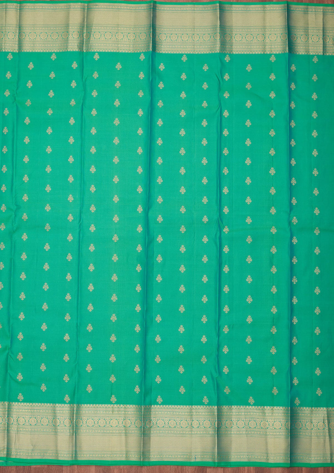 Sea Green Zariwork Pure Silk Saree-koskii