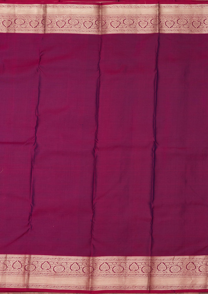 Navy Blue Zariwork Pure Silk Saree-koskii