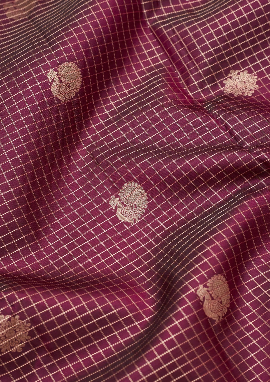 Wine Zariwork Pure Silk Saree-koskii